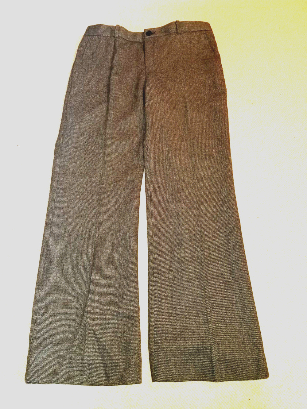Womens Pants-BANANA REPUBLIC-grey/white tweedy wool bld lined "Martin Fit"-12